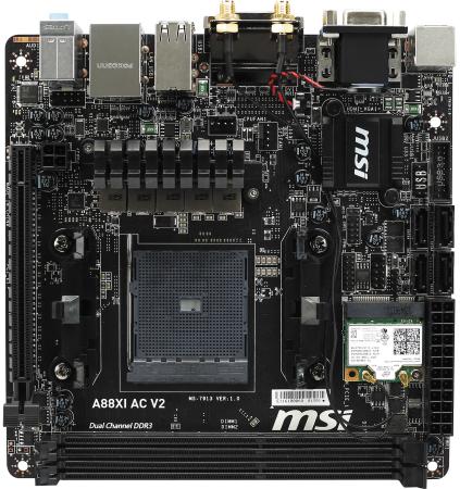 Материнская плата MSI A88XI AC V2 Socket FM2+ AMD A88X 2xDDR3 1xPCI-E 16x 4xSATAIII mini-ITX Retail