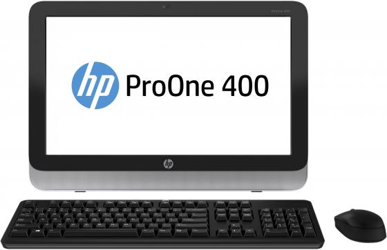 Моноблок HP ProOne 400 19.5" 1600x900 матовый G1840T 2.5GHz 4Gb 500Gb Intel HD DVD-RW Wi-Fi BT DOS клавиатура мышь черный L3E65EA