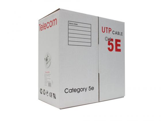 Кабель UTP 4 пары категория 5E Telecom UTP4-TC305C5EPRO-CCA-IS серый 305м