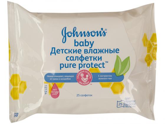 Салфетки влажные Johnsons Baby Pure Protect Влажные салфетки 25 шт.