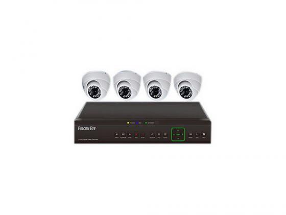 Комплект видеонаблюдения Falcon Eye FE-104AHD-KIT Дом 4 уличные камеры 4-х канальный видеорегистратор установочный комплект