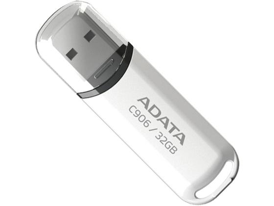 Флешка USB 32Gb A-Data C906 USB2.0 AC906-32G-RWH белый