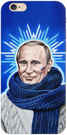 Чехол (клип-кейс) Deppa Art Case Person Путин звезда для iPhone 6 синий 100009