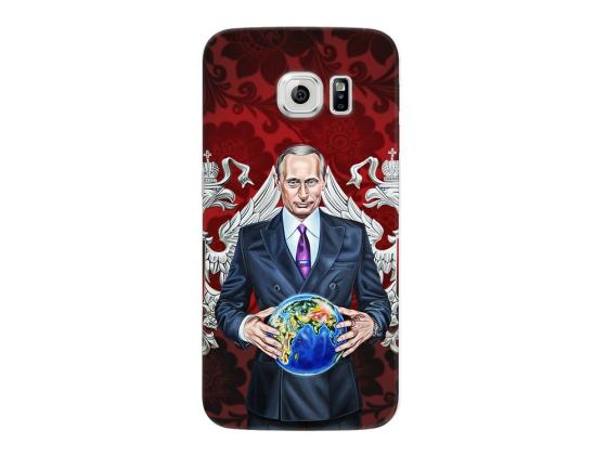 

Чехол Deppa Art Case и защитная пленка для Samsung Galaxy S6 edge, Person_Путин карта мира,