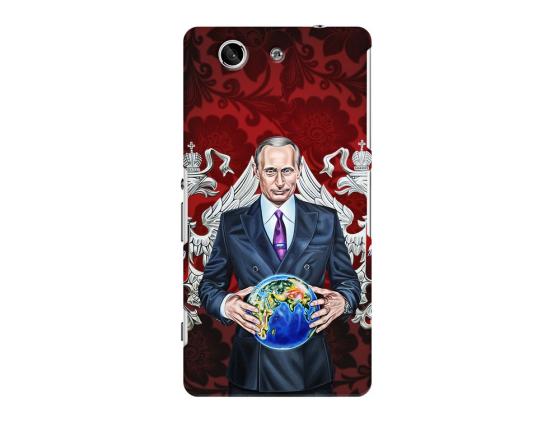 

Чехол Deppa Art Case и защитная пленка для Sony Xperia Z3 Compact, Person_Путин карта мира,