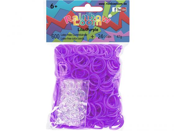 Резинки для плетения Rainbow Loom Фиолетовый 20792 600 шт