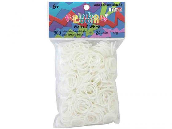 Резинки для плетения Rainbow Loom Белый 22079 600 шт