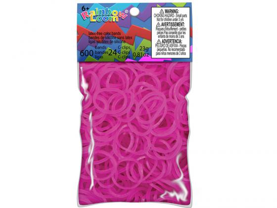 Резинки для плетения Rainbow Loom Светящиеся в темноте Фиолетовый 2049 600 шт