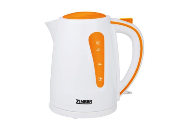 Чайник Zimber ZM-10844 2200 Вт белый оранжевый 1.7 л пластик