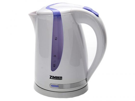 Чайник Zimber ZM-10830 2200 Вт 1.7 л пластик белый фиолетовый