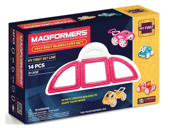Магнитный конструктор Magformers My First Buggy Car Set - Pink 14 элементов 63147