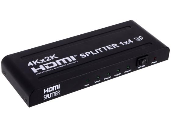 Сплиттер HDMI Orient HSP0104H 1-4 HDMI 1.4b/3D внешний БП 29986