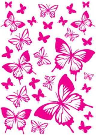 Наклейки для стен Decoretto Розовые бабочки AE 4002