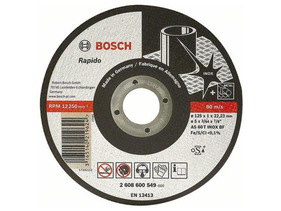 

Отрезной круг Bosch Inox 125х1мм 2608600549