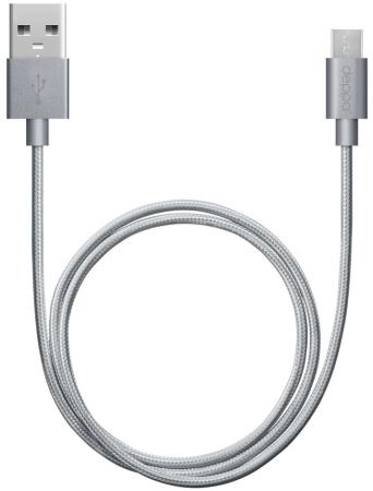 

Кабель microUSB 1.2м Deppa 72192 круглый графит