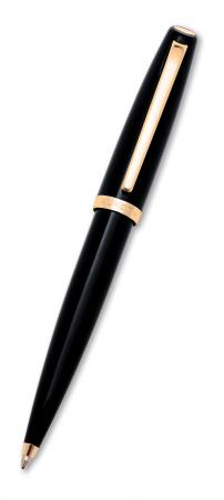 Шариковая ручка автоматическая Aurora Style черный F позолота 23 K AU-E32/DN