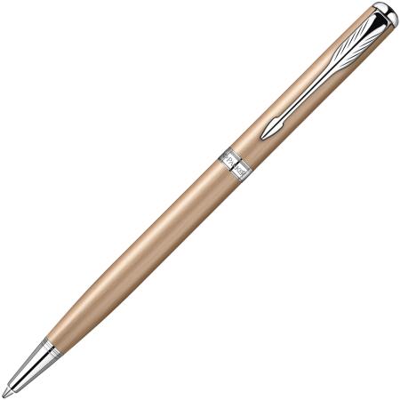 Шариковая ручка поворотная Parker Sonnet Slim K440 Pink Gold CT черный M S0947300