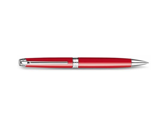 

Шариковая ручка Caran d`Ache Leman Scarlet red lacquered SP чернила черные корпус красно-серебристый 4789.770