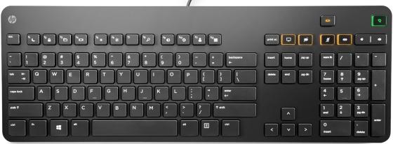 Клавиатура проводная HP K8P74AA USB черный