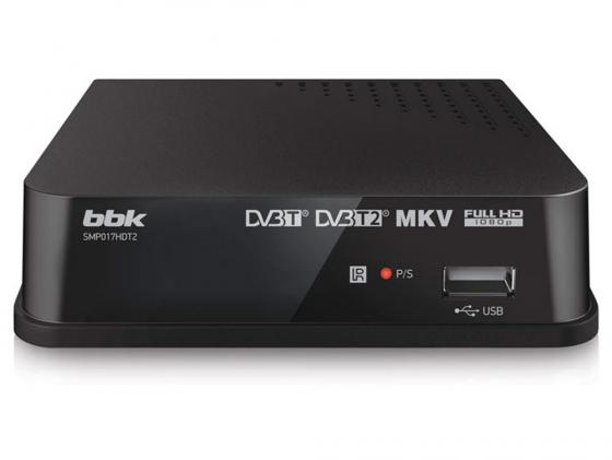 Тюнер цифровой DVB-T2 BBK SMP017HDT2 серый