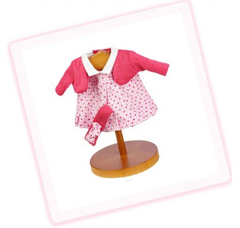 Одежда для кукол Munecas Antonio Juan бело-розовый вязанный 0126