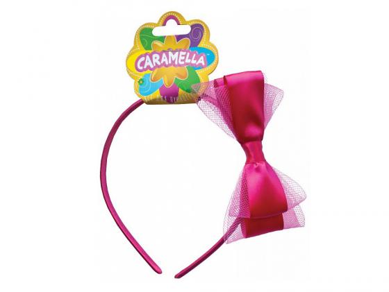 Ободок для волос Caramella Маленькая принцесса с бантиком 1 шт розовый 26552