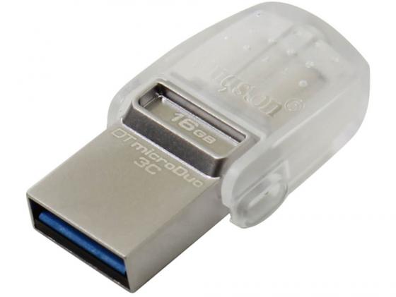 Флешка USB 16Gb Kingston DataTraveler microDuo 3C DTDUO3C/16GB серый