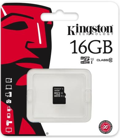 Карта памяти Micro SDHC 16GB Class 10 Kingston SDC10G2/16GBSP