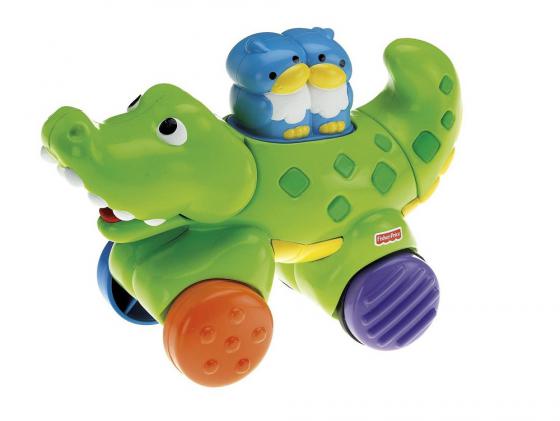 Интерактивная игрушка Fisher Price Веселые животные на колесиках с сюрпризом "Крокодил" от 1 года зелёный N8161