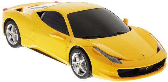 Машинка на радиоуправлении Rastar Ferrari 458 Italia 1:18 со звуком желтый от 6 лет пластик 53400-8