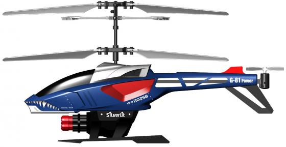 Вертолёт на радиоуправлении Silverlit со стрелами Helli Sniper синий от 14 лет пластик
