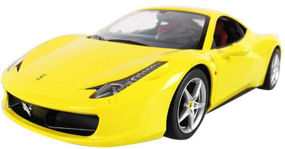 Машинка на радиоуправлении Rastar Ferrari 458 Italia 1:14 со светом желтый от 6 лет пластик 47300