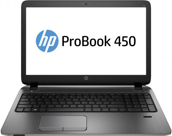 Ноутбук HP Probook 450 G2 15.6" 1920х1080 матовый i7-5500U 2.4GHz 8Gb 1Tb R5 M255-2Gb DVD-RW Bluetooth Wi-Fi DOS черный L8A62ES