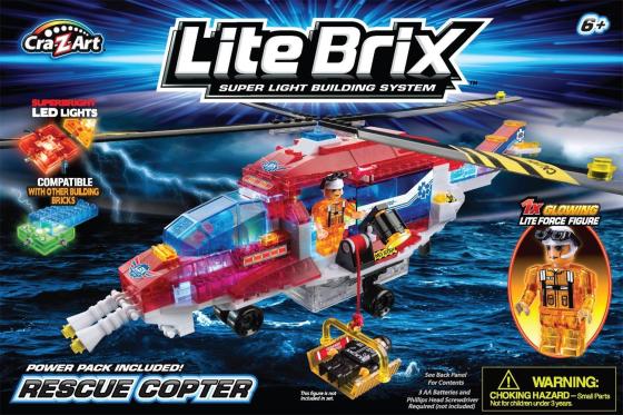 Конструктор Lite Brix Служба спасения Вертолет 166 элементов 35822