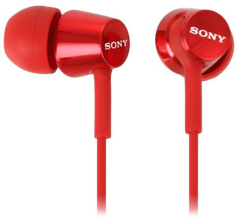 Гарнитура Sony MDR-EX150 красный