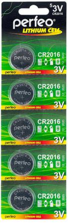 Батарейки Perfeo CR2016/5BL 5 шт