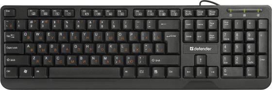 Клавиатура проводная DEFENDER OfficeMate HM-710 USB черный 45710