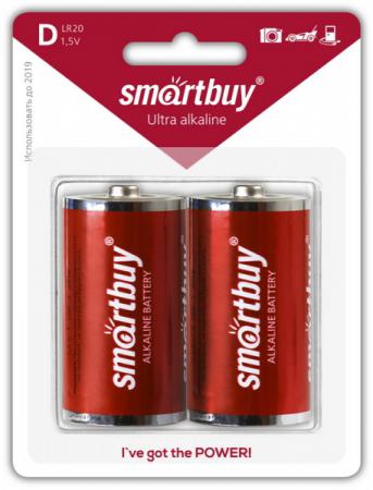 Батарейки Smartbuy SBBA-D02B LR20 2 шт