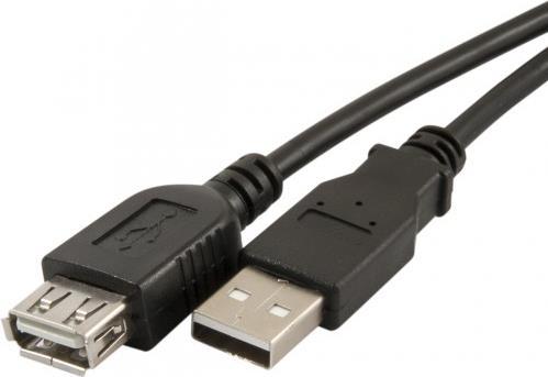 Кабель удлинительный USB 2.0 AM-AF 5.0м Greenconnect экранированный черный GCR-UEC3M-BD2S-5.0m