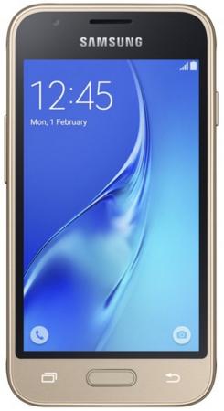 Смартфон Samsung Galaxy J1 Mini 2016 золотистый 4" 8 Гб Wi-Fi GPS 3G SM-J105HZDDSER