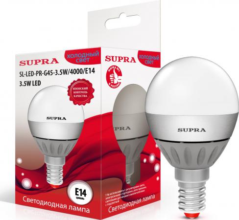 Лампа светодиодная шар Supra SL-LED-PR-G45 E14 5W 4000K