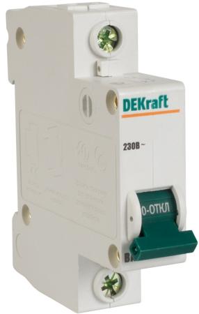 Автоматический выключатель DEKraft ВА-103 1П 25А C 6кА 12060DEK
