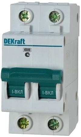 Автоматический выключатель DEKraft ВА-101 2П 10А D 4.5кА 11113DEK