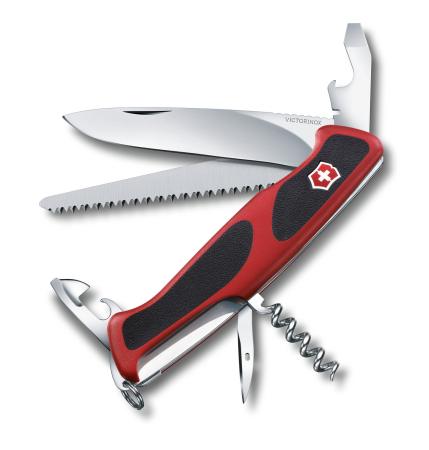 Нож перочинный Victorinox RangerGrip 55 0.9563.C 130мм 12 функций красно-черный