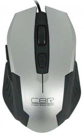 

Мышь проводная CBR CM 333 чёрный серебристый USB