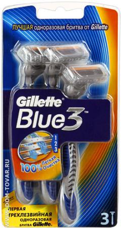 Бритвенный станок Gillette Blue 3 SenseCare одноразовый 3шт 81476690