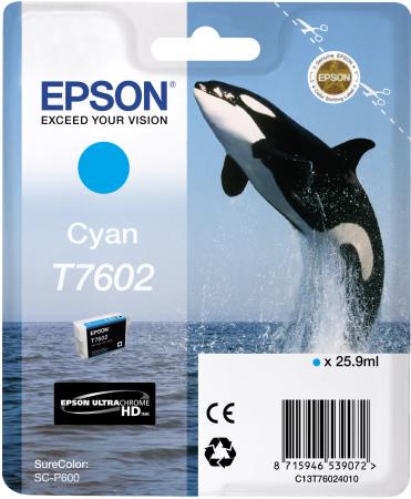 

Картридж Epson C13T76024010 для Epson SC-P600 голубой