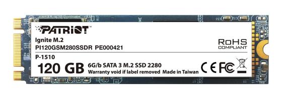 Твердотельный накопитель SSD M.2 120 Gb Patriot Ignite (PI120GSM280SSDR) Read 560Mb/s Write 205Mb/s MLC