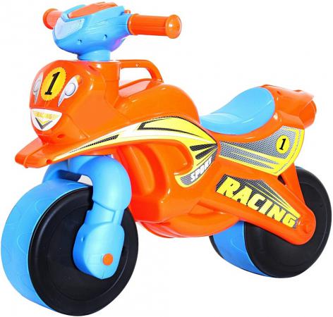 Беговел двухколёсный Rich Toys MOTOBIKE Racing 139/2 со светом и сигналами оранжево-синий 5472