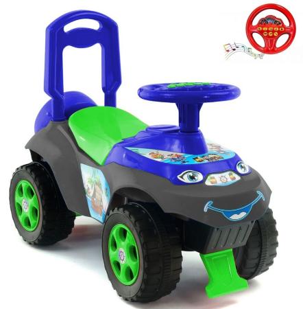 Каталка-машинка Rich Toys Автошка Пираты пластик от 2 лет музыкальная сине-зеленая 013117/01К